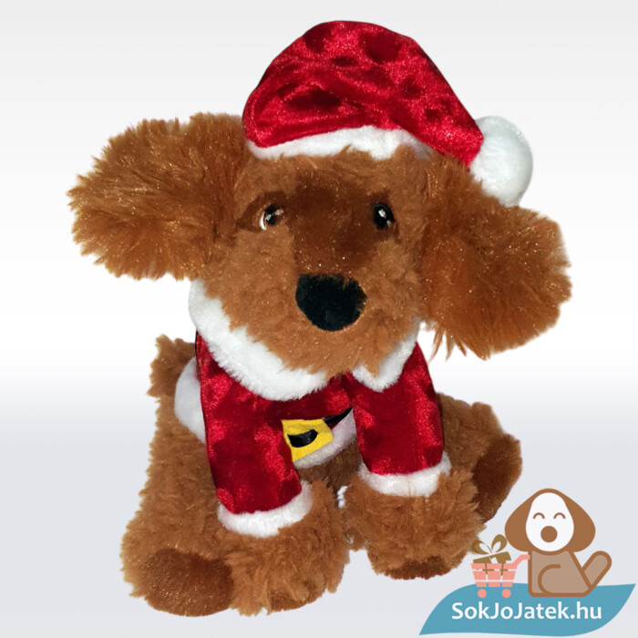 Cockapoo plüss kutya télapó ruhában, 20 cm (Keel Toys)