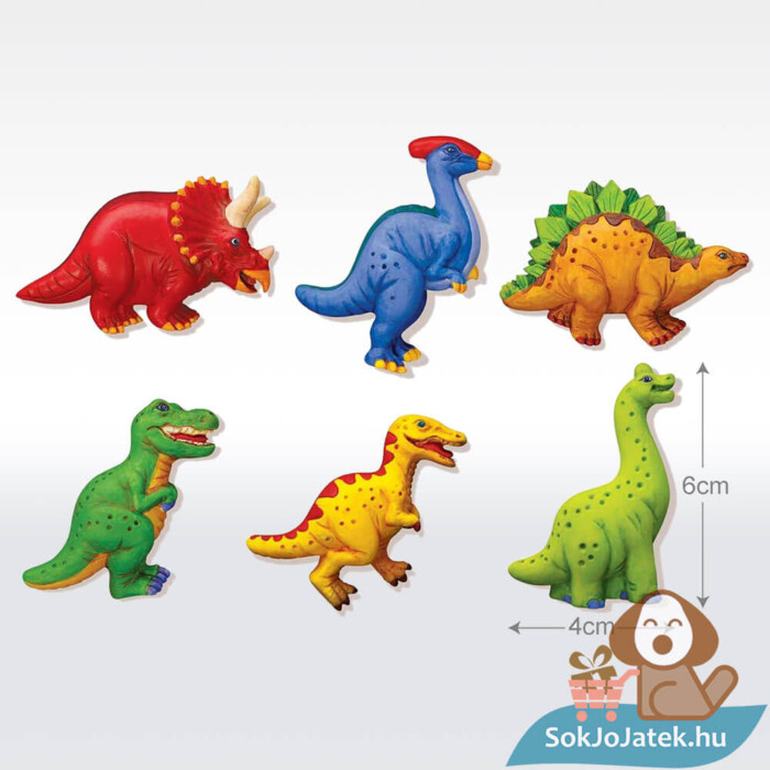 Dinoszaurusz gipszkiöntő készlet mérete, sötétben világító foszforeszkáló festékkel (4M)