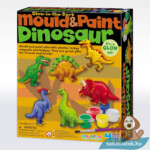Dinoszaurusz gipszkiöntő készlet, sötétben világító foszforeszkáló festékkel (4M)