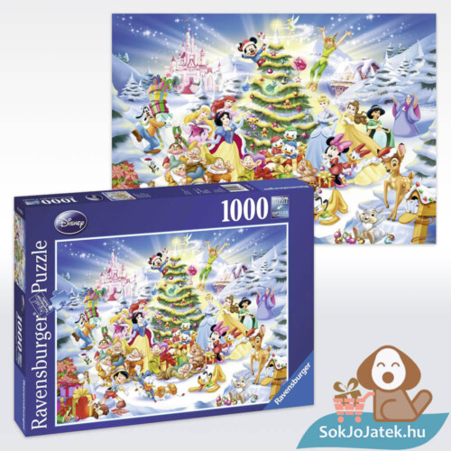 Disney karácsony a klasszikus mesehősökkel puzzle, 1000 db-os (Ravensburger 19287)