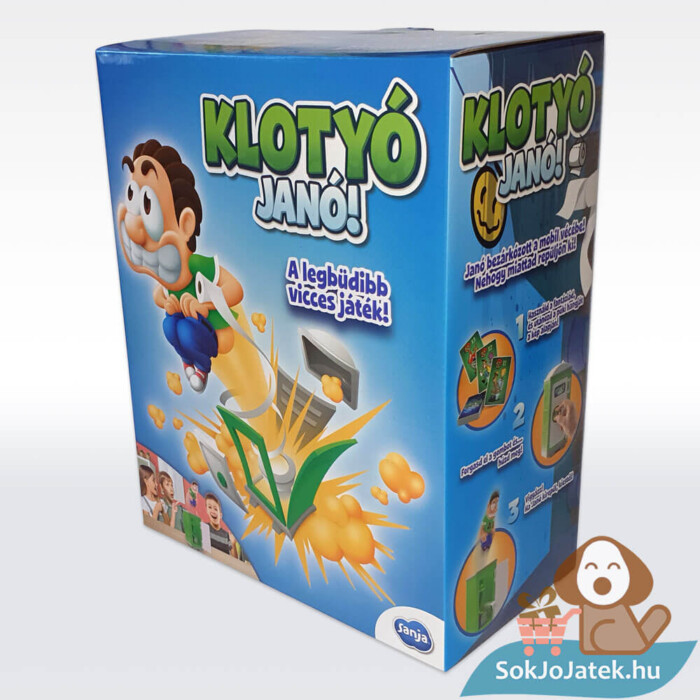 Klotyó Janó vicces társasjáték doboza balról