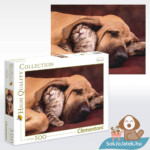 Kutya és cica ölelkezés puzzle, 500 db-os (Clementoni 35020)