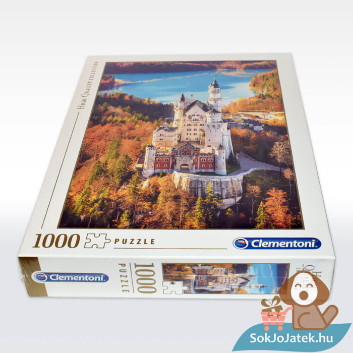 Neuschwanstein puzzle doboza fektetve, 1000 db-os (Clementoni 39382)
