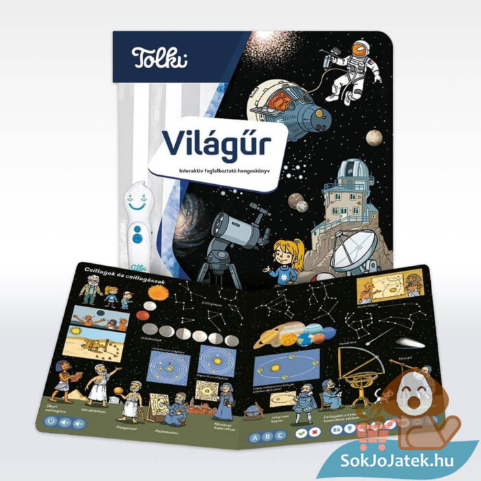 Tolki: Világűr szett, Interaktív foglalkoztató könyv készlet kinyitva
