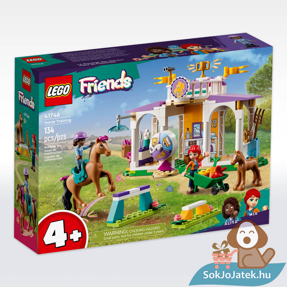 Új lovasiskola, Aliya és Mia figurákkal, 2 lóval, kiegészítőkkel (Lego Friends 41746)