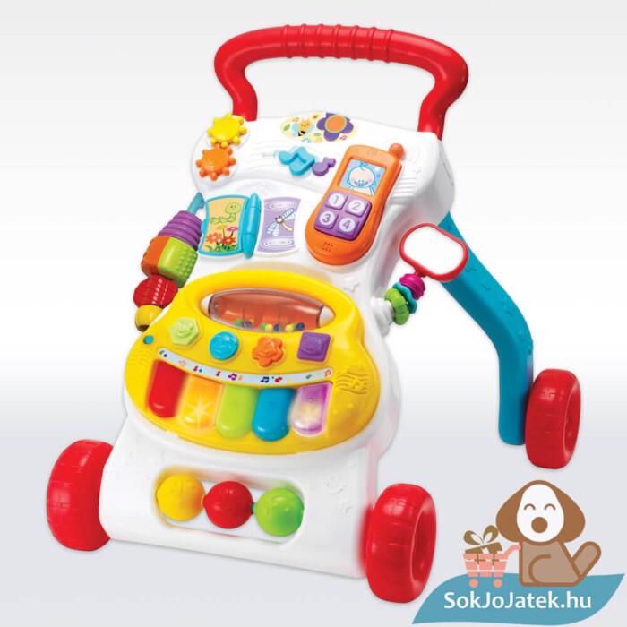 Zenélő bébi járássegítő, fényekkel, hangokkal (Winfun)