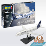 Lufthansa Airbus A320 Neo 1:144 makett készlet festékkel, ragasztóval (Revell 63942)