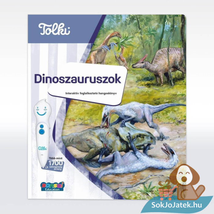 Tolki: Dinoszauruszok, interaktív foglalkoztató könyv előről