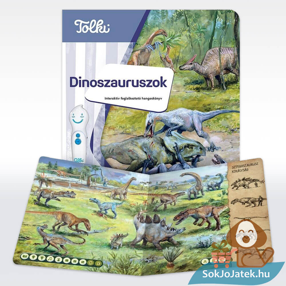 Tolki: Dinoszauruszok, interaktív foglalkoztató könyv