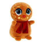 Csillogó szemű karácsonyi plüss mézeskalács, 14 cm (Motsu, Keel Toys)