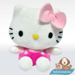 Hello Kitty plüss cica rózsaszín ruhában (14 cm)