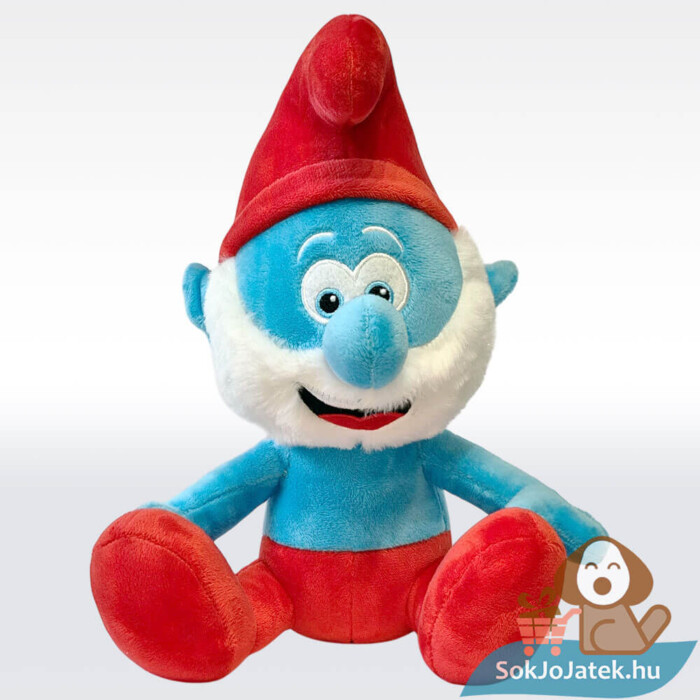 Hupikék törpikék: Törpapa, ülő plüss (28 cm)