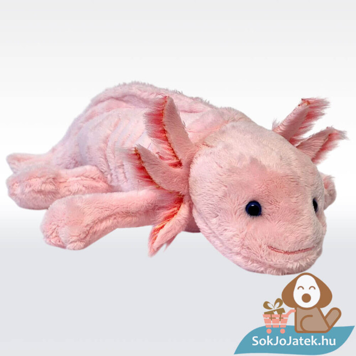 Rózsaszín plüss axolotl (28 cm)