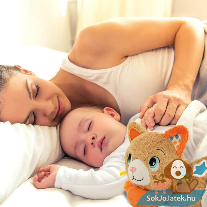 Elalvást segítő doromboló plüss cica babáknak (Baby Clementoni)