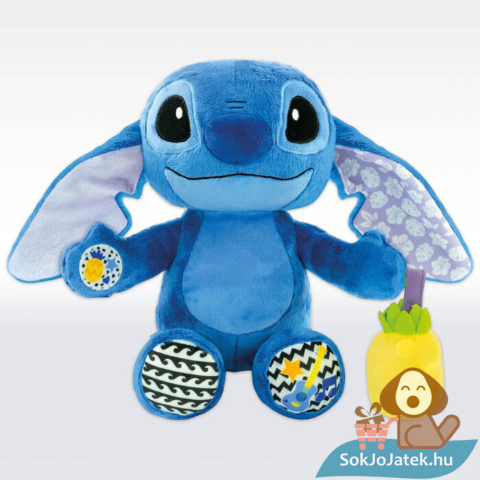 Lilo és Stitch: Interaktív Stitch plüss figura kicsomagolva (Clementoni)