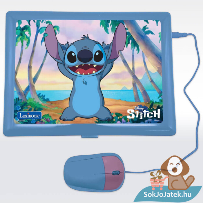 Lilo és Stitch: Stitch mintás Magyar-Angol nyelvű oktató laptop becsukva (Lexibook)