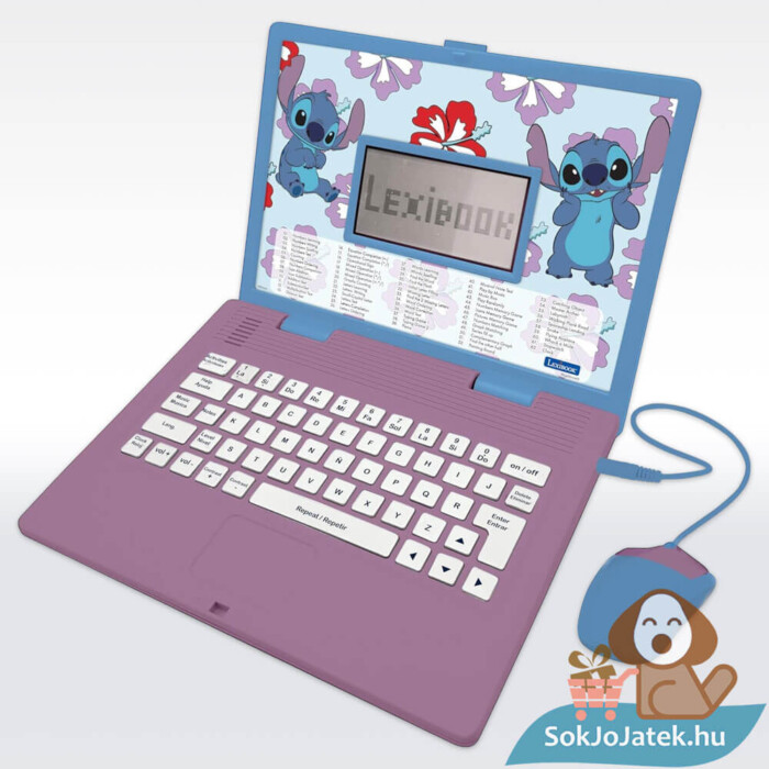 Lilo és Stitch: Stitch mintás Magyar-Angol nyelvű oktató laptop kibontva (Lexibook)