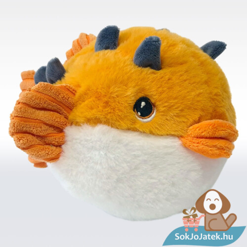 Plüss gömbhal, narancssárga-fehér, 25 cm (Keel Toys)