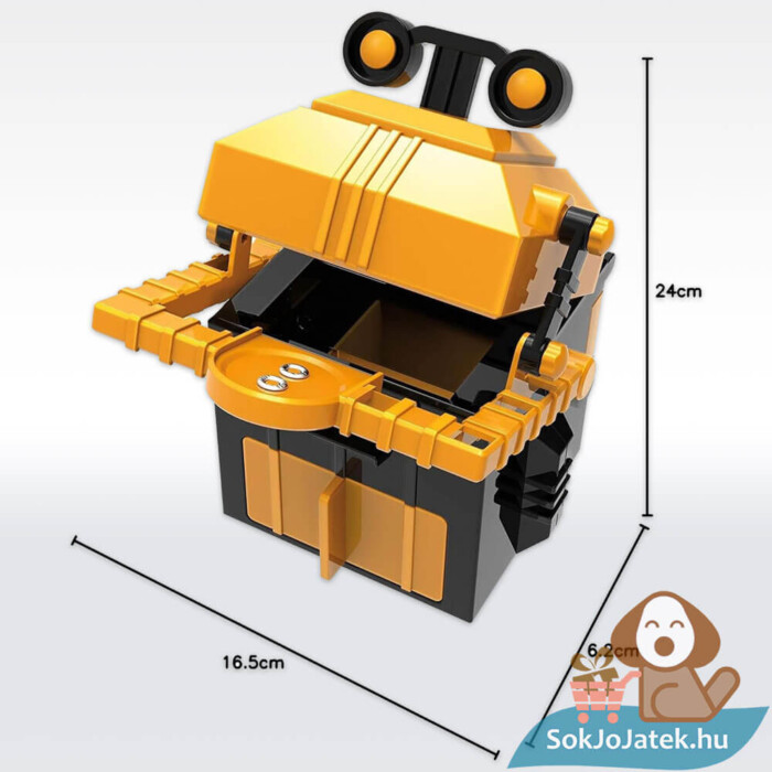 Robot persely építő tudományos játék méretei (4M KidzRobotix)