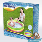 Színes, 3 gyűrűs medence, 102×25 cm (Bestway 51104)