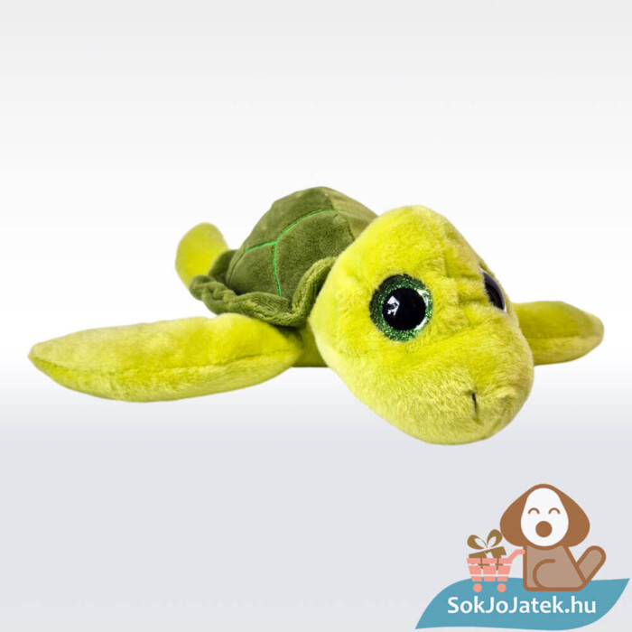 Csillogó szemű plüss teknős (26 cm)