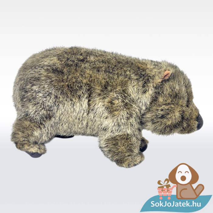 Élethű álló plüss vombat, oldalról, 29 cm (Semo)