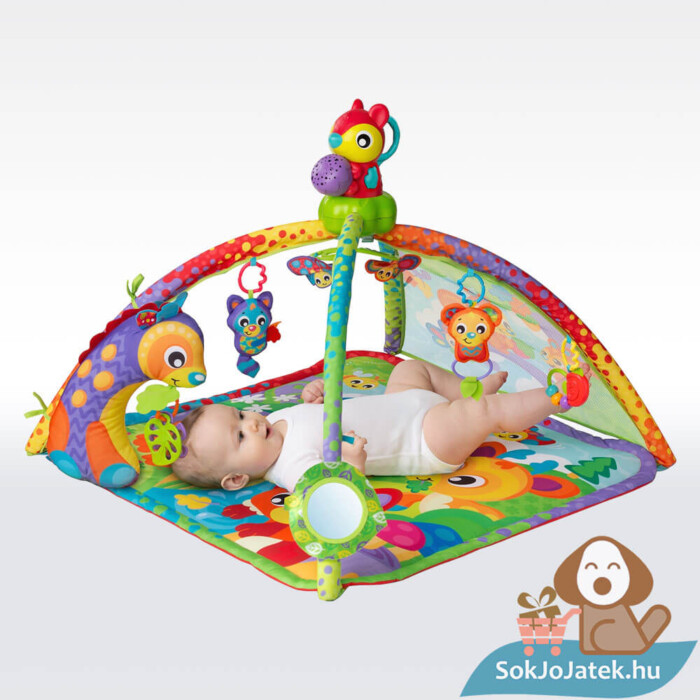 Erdős játszószőnyeg készségfejlesztő bébijáték fénnyel és hanggal babáknak (Playgro)