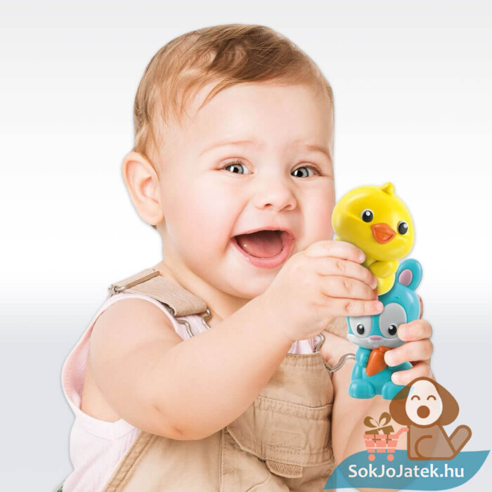Interaktív vonat szett, készségfejlesztő bébijáték, gyerekeknek (Baby Clementoni)