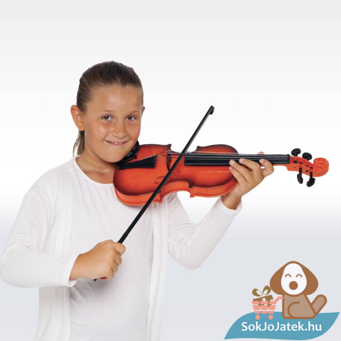 Klasszikus hegedű (gyerek violin), fém húrokkal, 49 cm (Bontempi) gyerekeknek