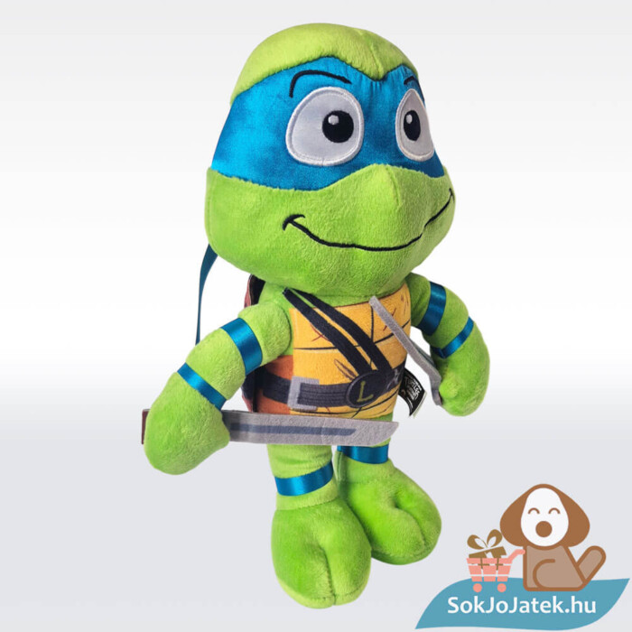 Tini nindzsa teknőcök: Leonardo plüss, kék maszkban, jobbról (30 cm)