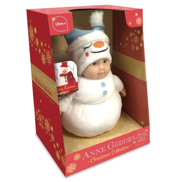 Anne Geddes Puha testu babafigura hoember ruhaban 23 cm Karacsonyi kollekcio