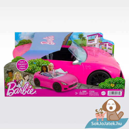 Barbie: Rózsaszín Barbie játék autó (33 cm)