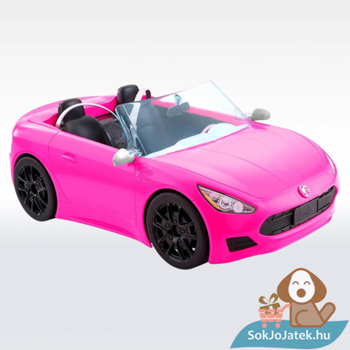 Barbie: Rózsaszín Barbie játék autó kibontva (33 cm)