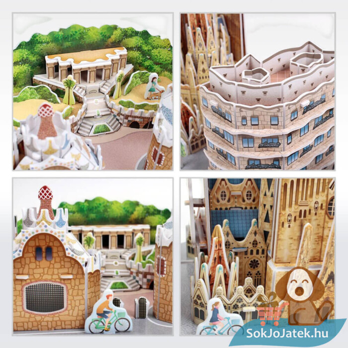 Barcelona: 186 db-os 3D puzzle részletei (CubicFun)