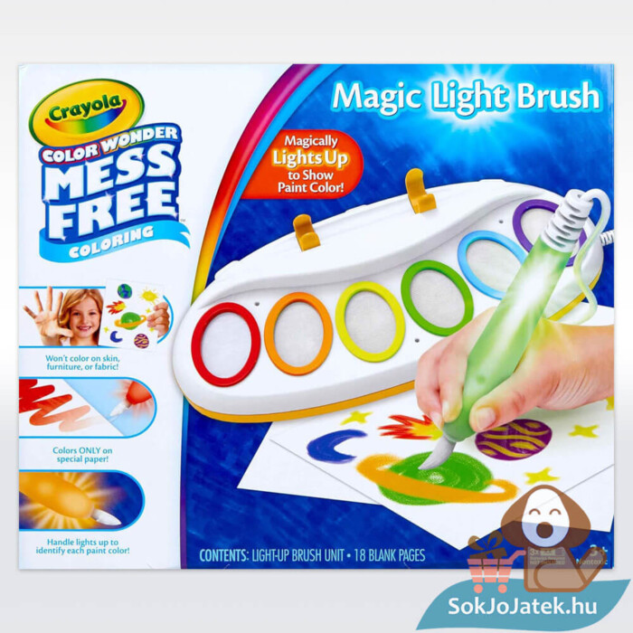 Crayola: Color Wonder varázs festőkészlet doboza, világító ecsettel