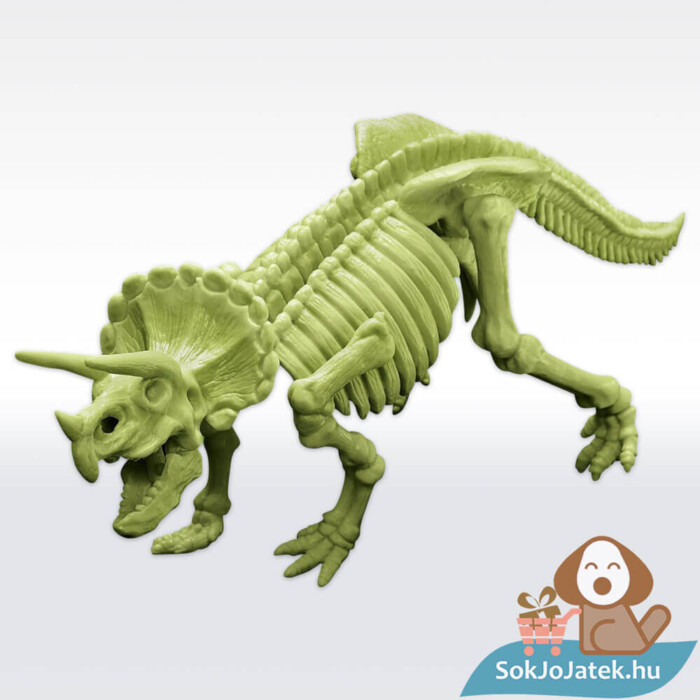 Dinoszaurusz DNS felfedező készlet tudományos játék: Foszforeszkáló Triceratops elkészítve (4M)