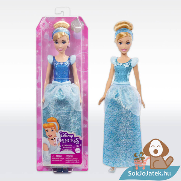 Disney Hercegnők: Csillogó Hamupipőke hercegnő játék baba (30 cm)