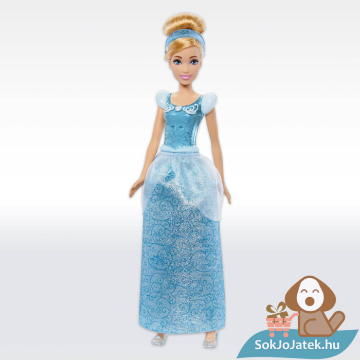Disney Hercegnők: Csillogó Hamupipőke hercegnő játék baba kicsomagolva (30 cm)