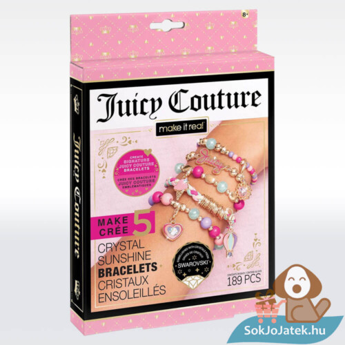 Kristály napfény karkötők, 190 db-os karkötő készítő szett, Swarovski® kristályokkal (Make It Real Juicy Couture)
