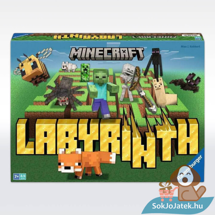 Minecraft: Labirintus társasjáték doboza, előről