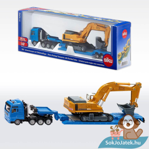 Siku: MAN tréler Liebherr lánctalpas markoló munkagéppel (1:87)