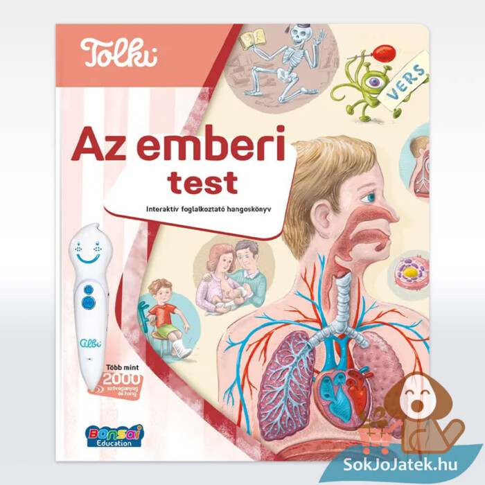 Tolki: Az emberi test, interaktív foglalkoztató hangoskönyv előről