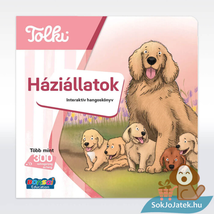 Tolki: Háziállatok, interaktív foglalkoztató hangoskönyv előről