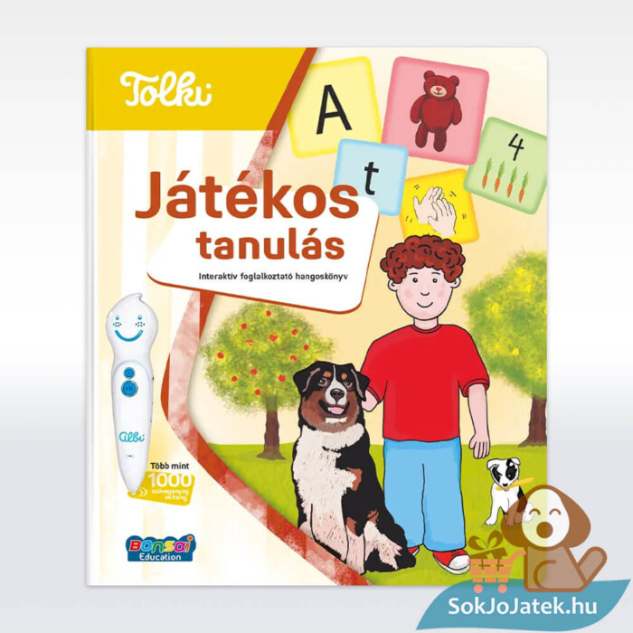 Tolki: Játékos tanulás, interaktív foglalkoztató hangoskönyv előről