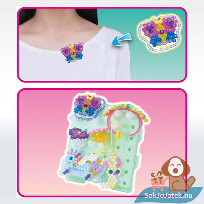 Aquabeads: Tündérvilág, kreatív csillaggyöngy szett, előtte-utána, 820 gyönggyel (31766)
