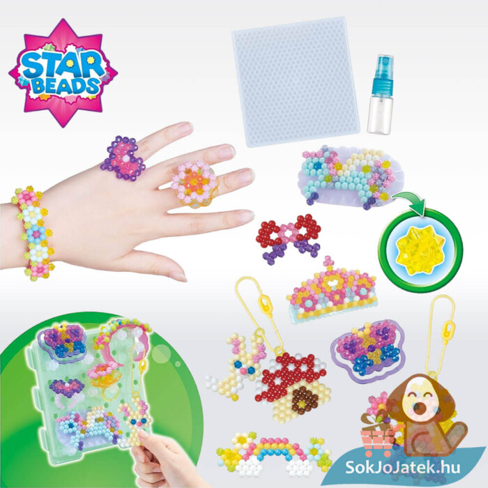 Aquabeads: Tündérvilág, kreatív csillaggyöngy szett kiegészítőkkel, kiegészítőkkel, 820 gyönggyel (31766)
