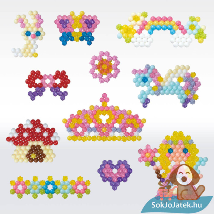 Aquabeads: Tündérvilág, kreatív csillaggyöngy szett sablonjai, kiegészítőkkel, 820 gyönggyel (31766)