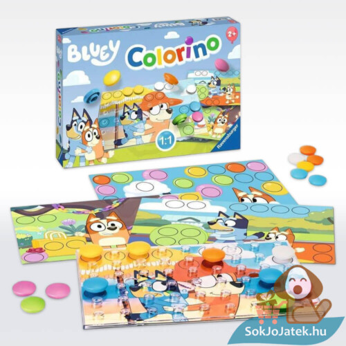 Bluey: Colorino, készségfejlesztő társasjáték a színekkel (Ravensburger)