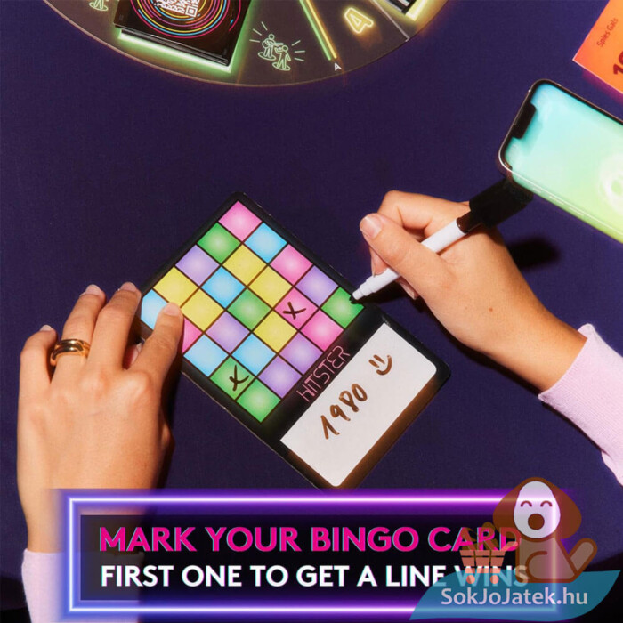 Hitster: Bingo társasjáték, bingo kártyával