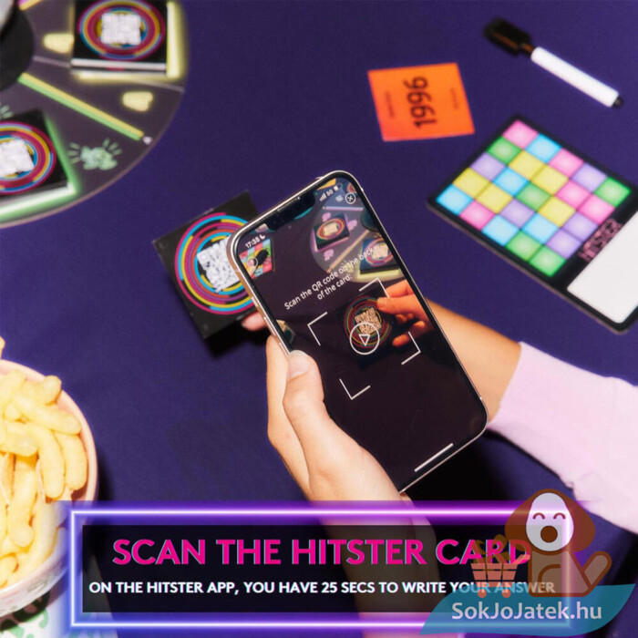 Hitster: Bingo társasjáték, scannelés közben